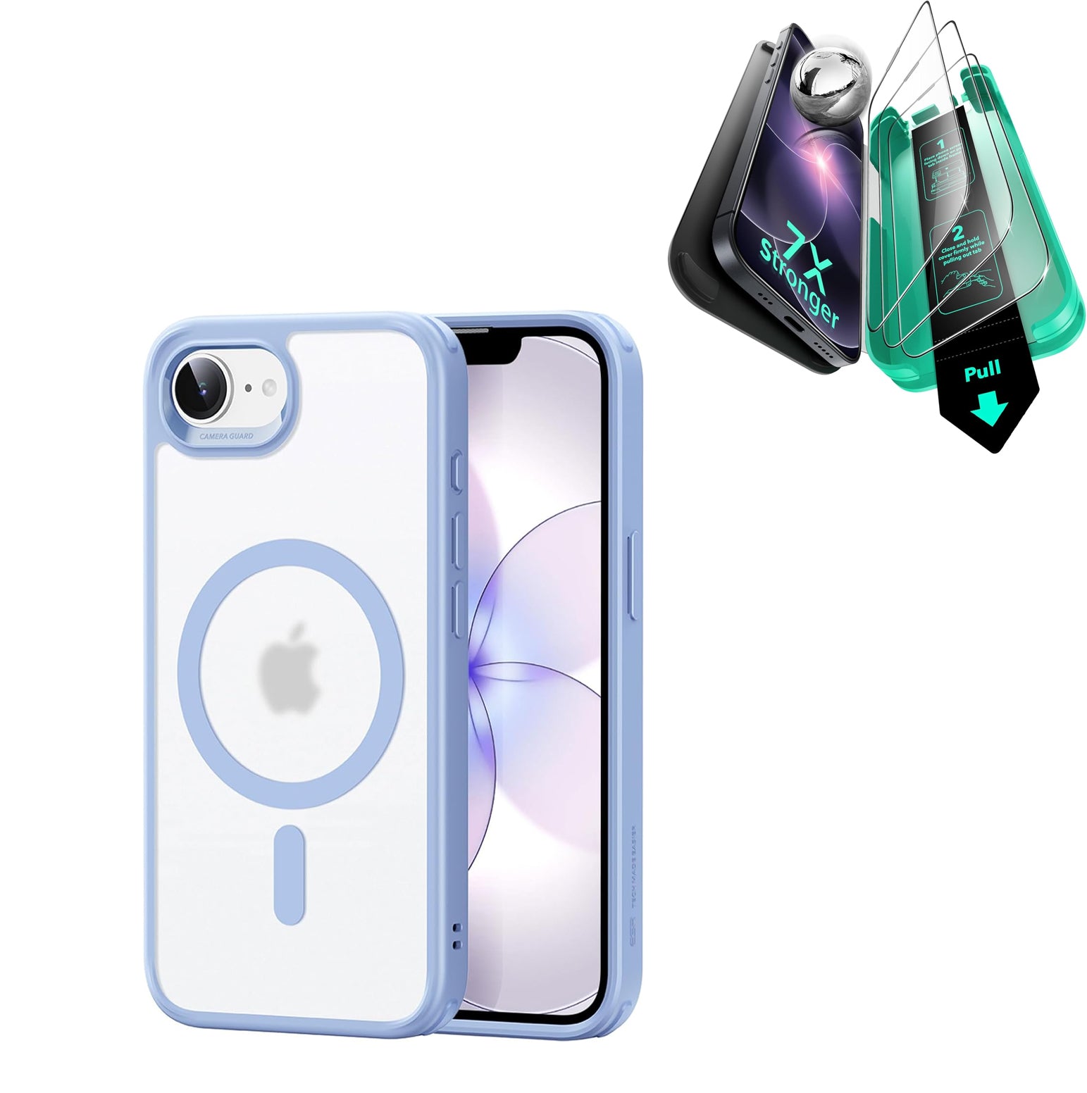 iPhone 17e Bundle Classic Hybrid Magnetic Case & Armorite® Screen Protector - Frosted Light Blue  Product type