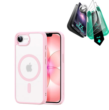iPhone 17e Bundle Classic Hybrid Magnetic Case & Armorite® Screen Protector - Frosted Bubblegum Pink  Product type