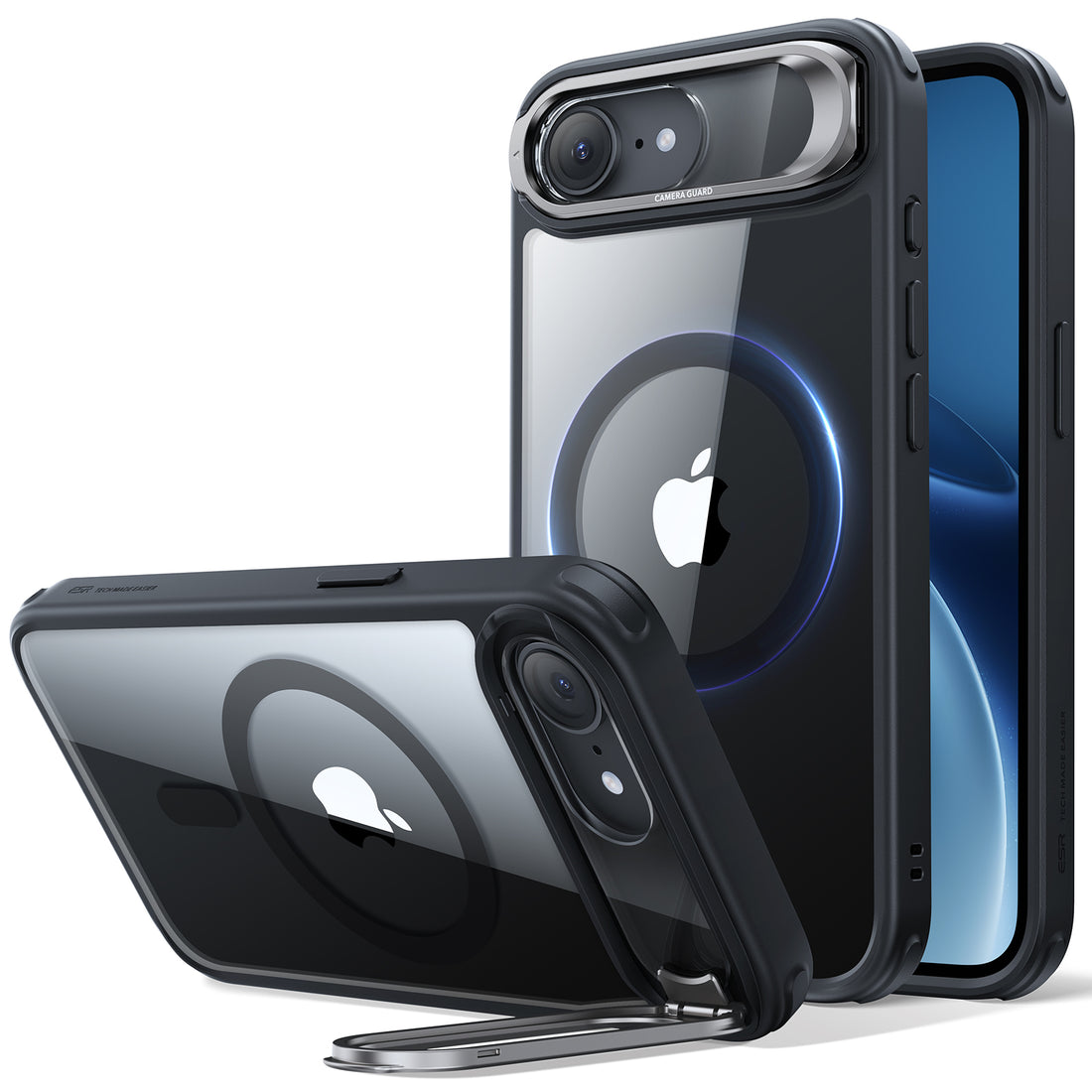 iPhone 17e Classic Hybrid Magnetic Case (Stash Stand) - Clear Black  Product type