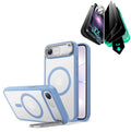 iPhone 17e Bundle Classic Hybrid Magnetic Case (Stash Stand) & Armorite® Privacy Screen Protector - Frosted Light Blue  Product type
