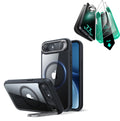 iPhone 17e Bundle Classic Hybrid Magnetic Case (Stash Stand) and Armorite® Screen Protector - Clear Black  Product type