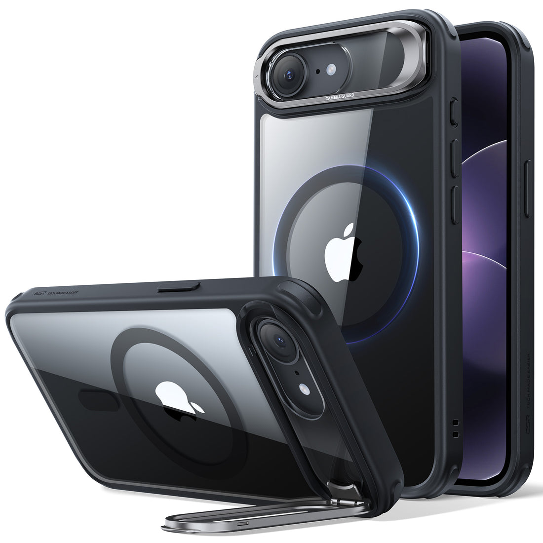iPhone 17e Classic Hybrid Magnetic Case (Stash Stand) - Clear Black  Product type