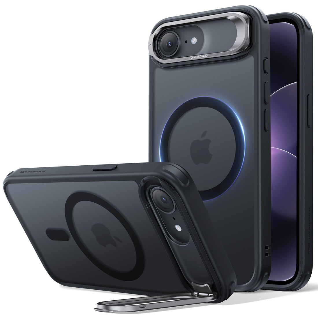 iPhone 17e Classic Hybrid Magnetic Case (Stash Stand) - Frosted Black  Product type