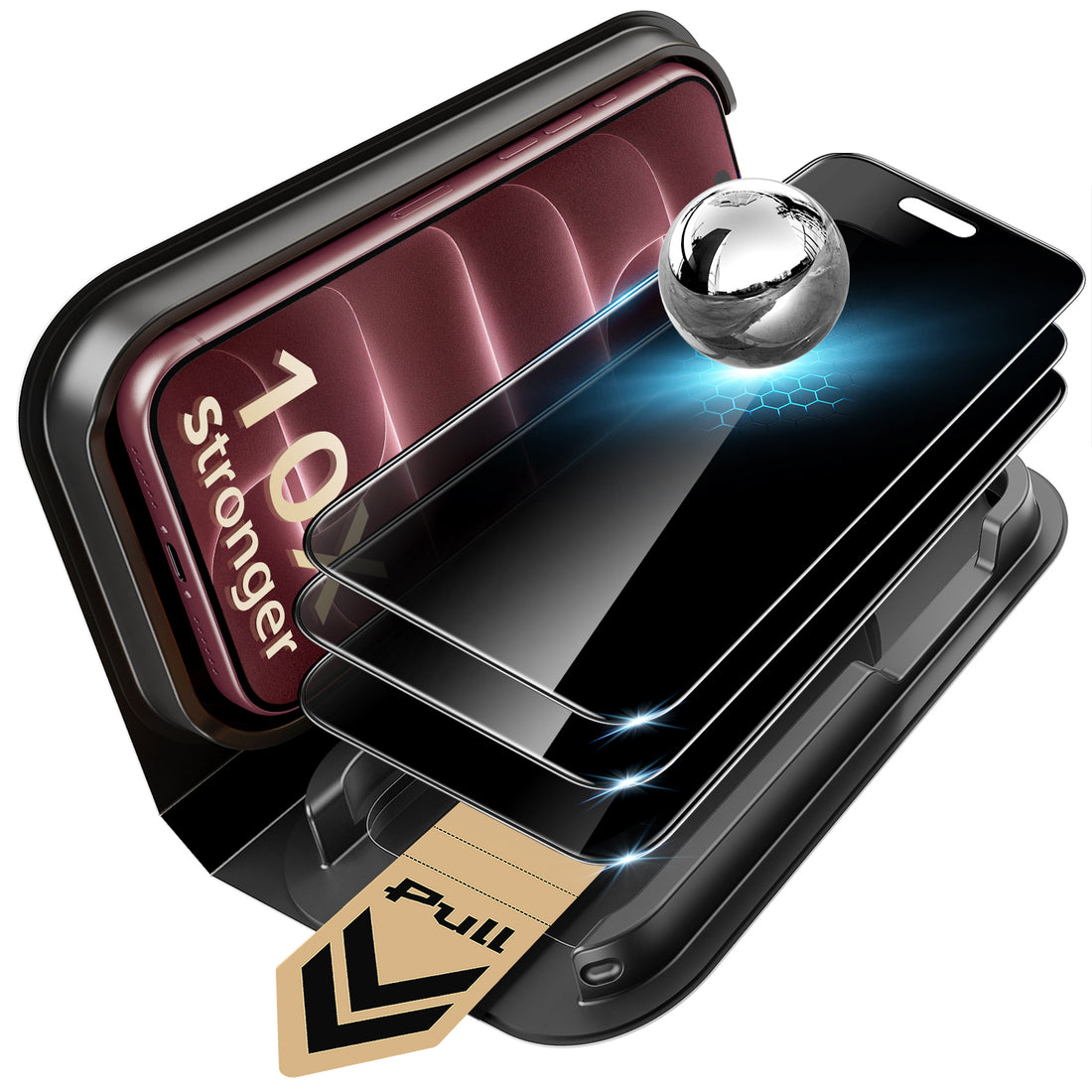 iPhone 18 Pro用 UltraFit Armorite® Pro覗き見防止スクリーン保護フィルム - 3枚セット  Product type