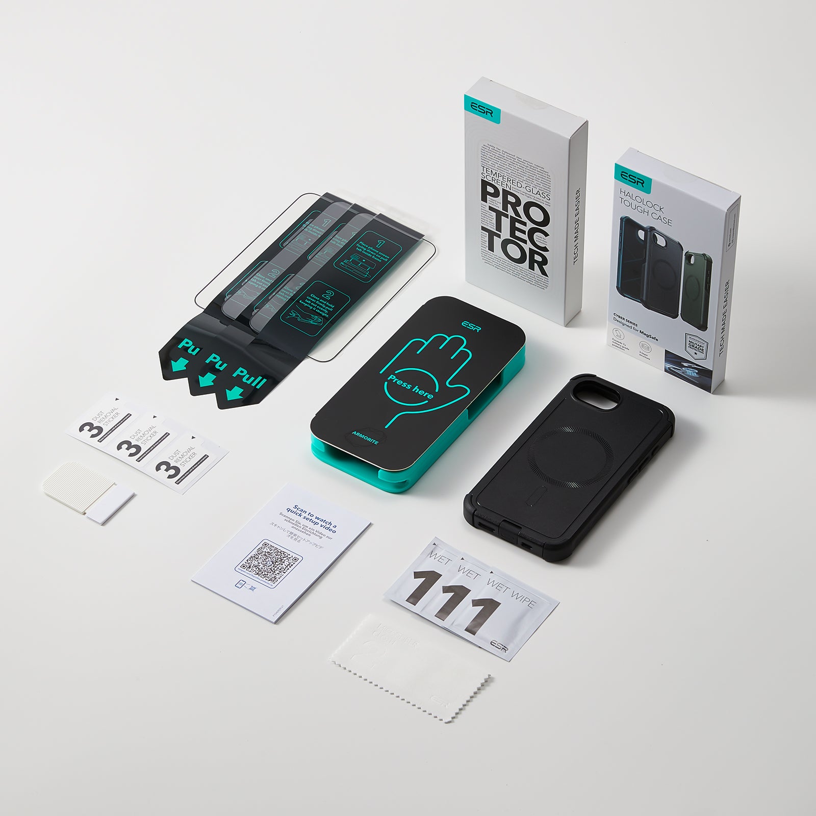 iPhone 17e Bundle Cyber Tough Magnetic Case  & Armorite® Screen Protector - Olive Green  Product type