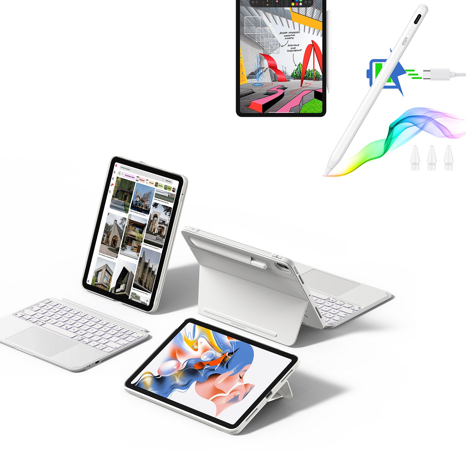 iPad 10.9インチ(第10世代) 2022用 Shiftキーボードケース（ホワイト）＆デジタルペンシル- JP配列 - ホワイト  Product type
