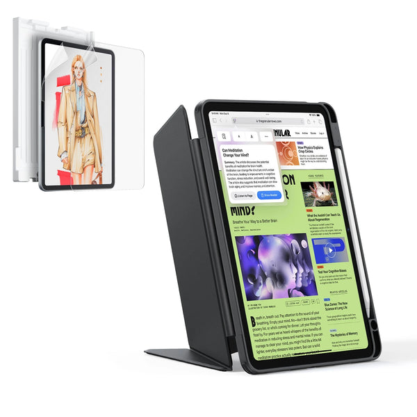 iPad 第11世代 (2025) ケース ペンシル収納 + 画面保護フィルム セット