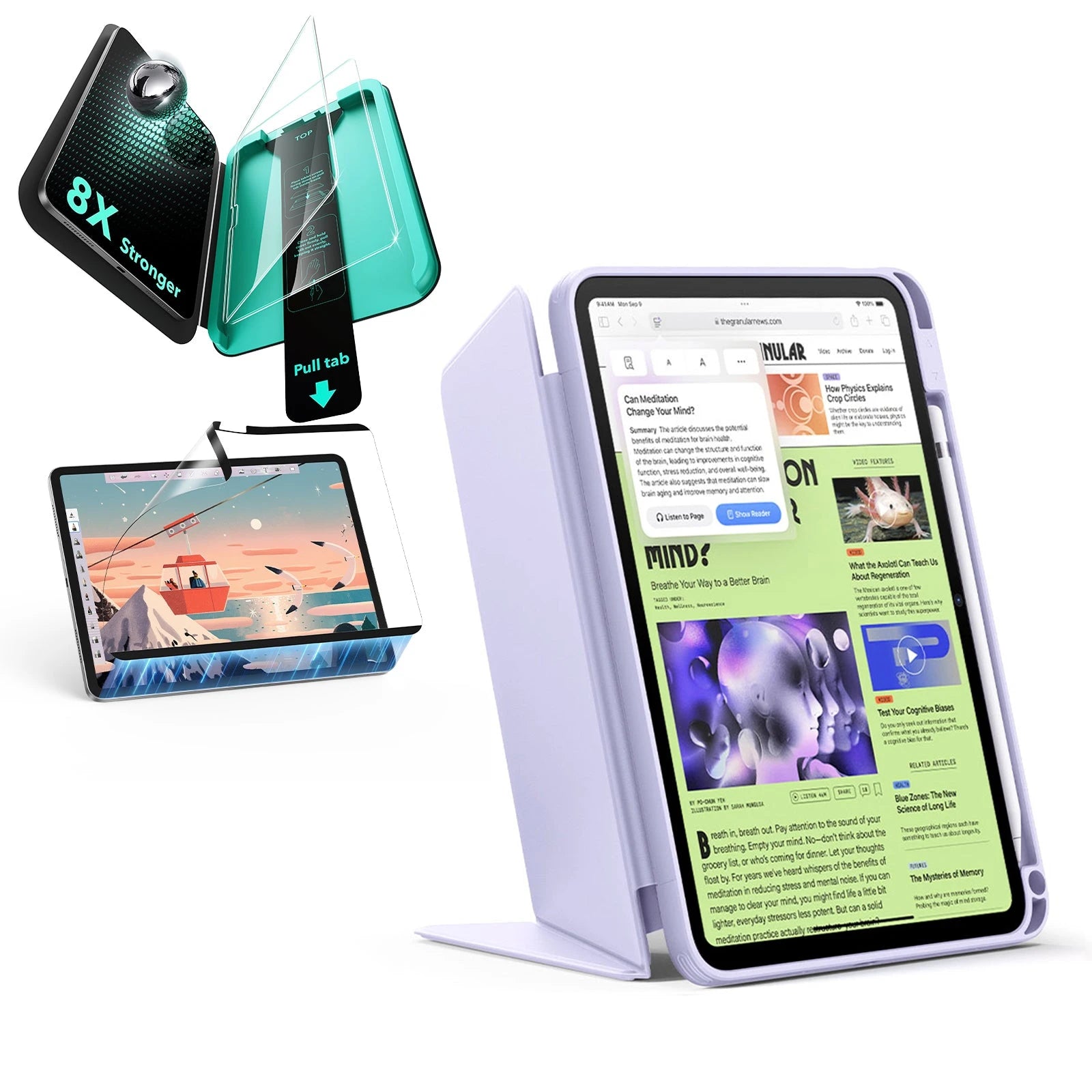 iPad 11" (A16, 2025) Flip Transformation Bundle - Light Purple  Product type