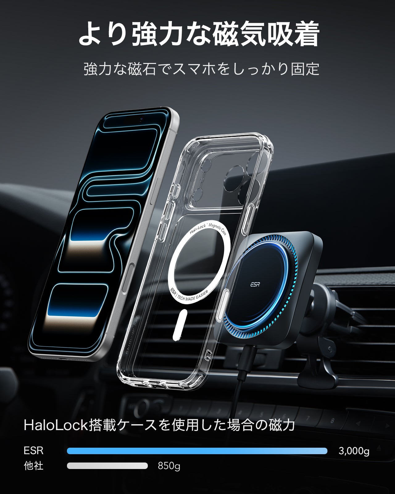 ワイヤレス車載充電器 CryoBoost™搭載（HaloLock）ワイヤレス充電器 最大出力36Wアダプター  Product type