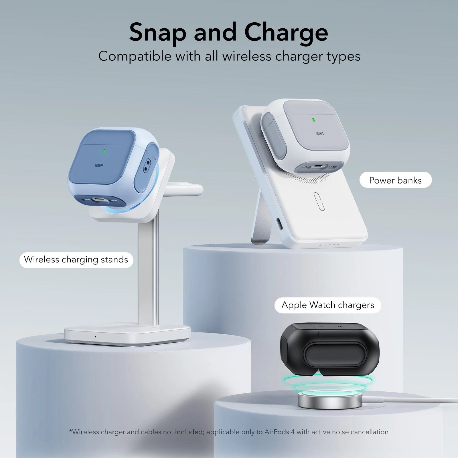 AirPods 4 Orbit Hybrid Case (HaloLock) - White  Product type