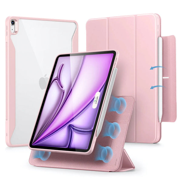 iPad Air 13インチ用ケース（2025）着脱可能なマグネットカバー付き